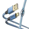 Hama 00201555 Reflexný nabíjací kábel, USB-A – Micro-USB 1,5 m, nylon, modrý thumbnail