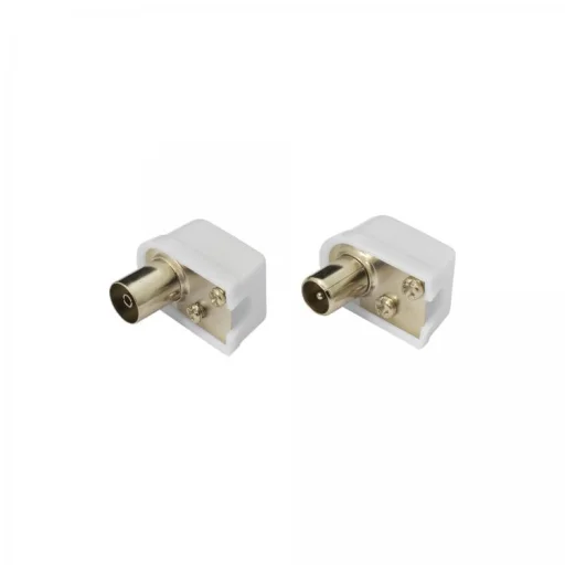 Sbox KON.RF-F+M/R RF samec + samica 90° koaxiálny konektor - 1