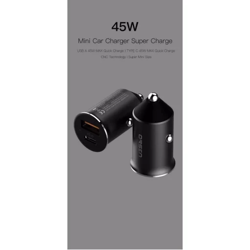 Orsen C8 45W mini autós töltő fekete - 4
