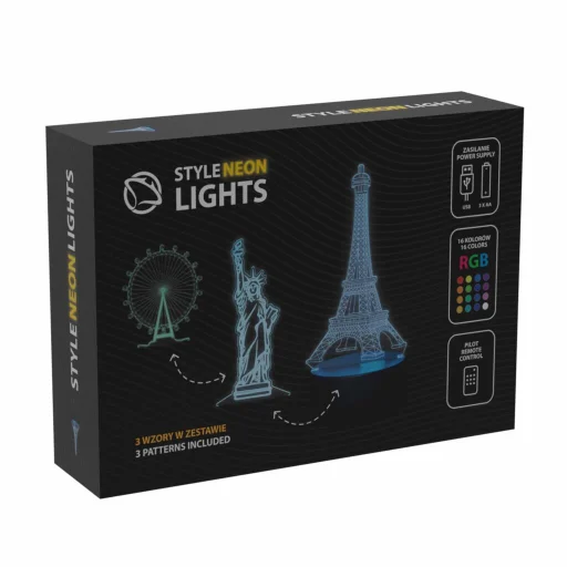 Manta SNL125RGB LED lámpa fénydekoráció épületek RGB 3D - 2