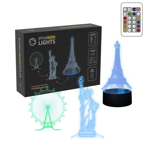 Manta SNL125RGB LED lámpa fénydekoráció épületek RGB 3D - 1