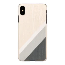 MAN&WOOD iPhone XS Max fliptok szürke öltöny fekete tok