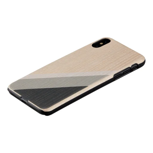 MAN&WOOD iPhone XS Max fliptok szürke öltöny fekete tok - 2