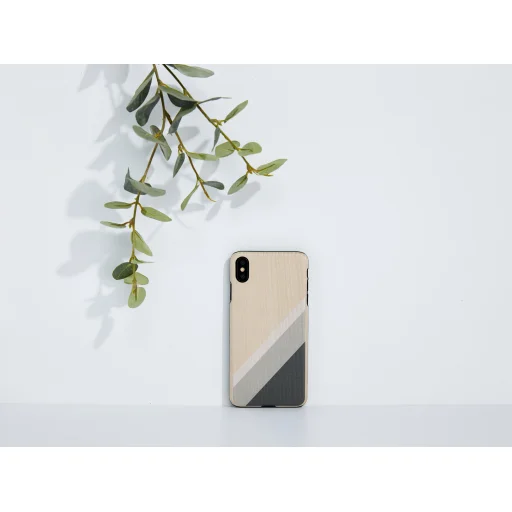 MAN&WOOD iPhone XS Max flipové puzdro sivý oblek čierne puzdro - 3