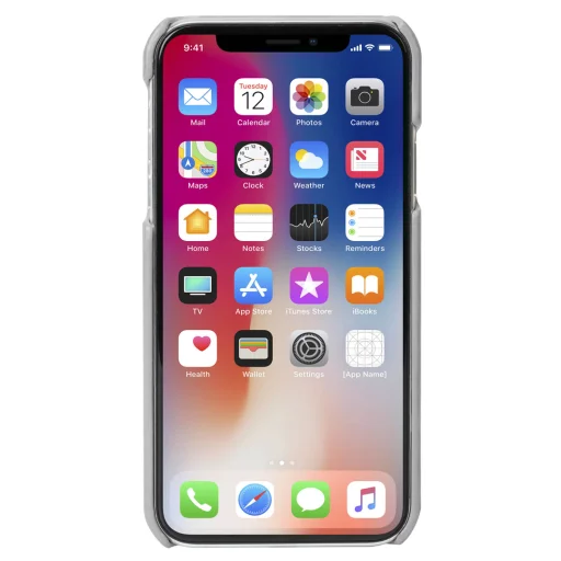 Krusell Sunne Cover Apple iPhone XS vintage sivé puzdro - 2