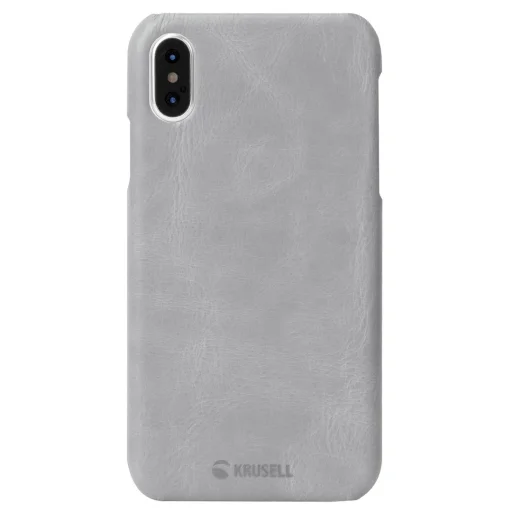Krusell Sunne Cover Apple iPhone XS vintage sivé puzdro - 3