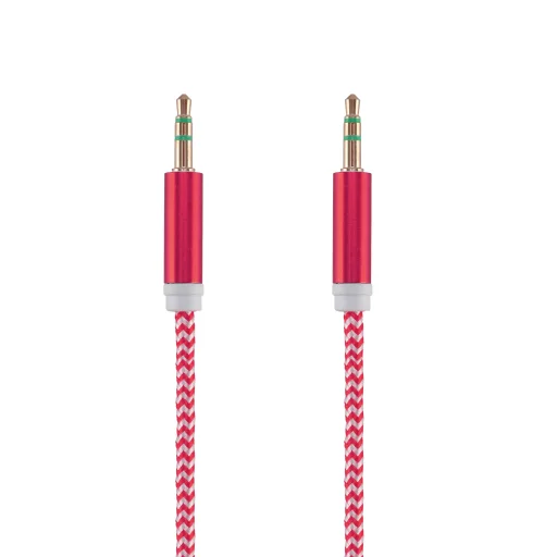 Tellur Basic audio kábel AUX 3,5 mm jack 1 m červený kábel - 2