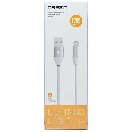 Orsen S32 Micro dátový kábel 2.1A 1,2 m sivý - 3