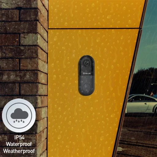 Tellur Smart WiFi Video DoorBell 1080P, PIR, Wired Black - 5