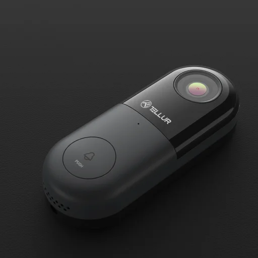 Tellur Smart WiFi Video DoorBell 1080P, PIR, Wired Black - 7