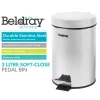 Beldray LA038098SSPFEU7 Soft-Close Pedal Bin 3 Litre, Stainless Steel thumbnail