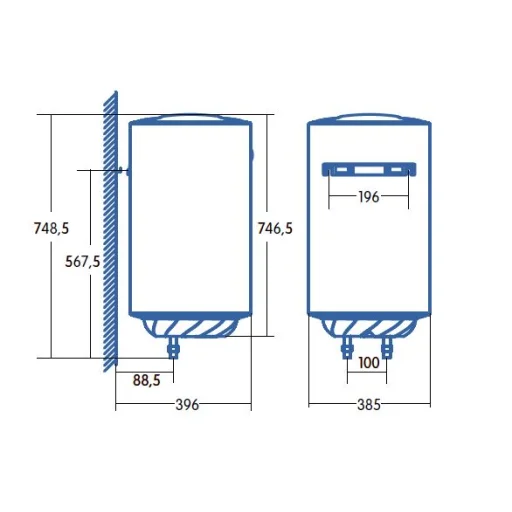 Elektrický ohrievač vody Cata CTR-50-M - 2