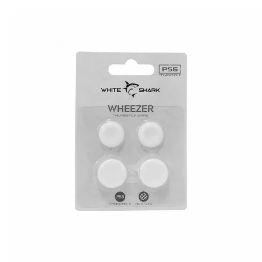 White Shark PS5-817 Wheezer White silikónové gripy na analógové páčky pre ovládač PS5 - 2