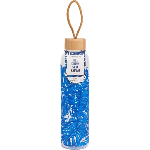 Cambridge CM06992 Sklenená fľaša s motívom dažďového pralesa 750 ml s bambusovým viečkom - 6