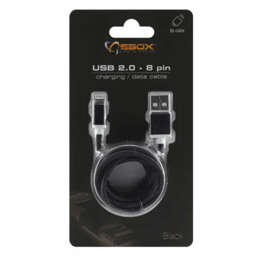 Sbox IPH7-B USB 2.0 – 8-pinový Lightning kábel, čierny - 3