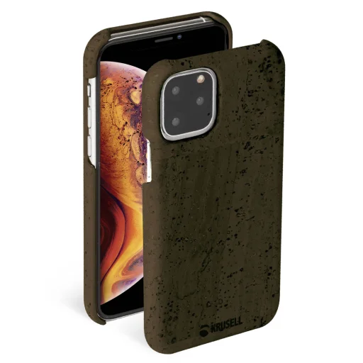 Krusell Birka Cover Apple iPhone 11 Pro tmavohnedé puzdro - 1