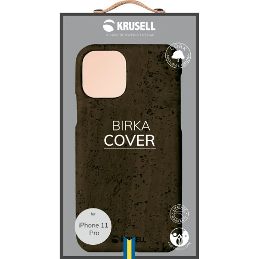 Krusell Birka Cover Apple iPhone 11 Pro tmavohnedé puzdro - 5