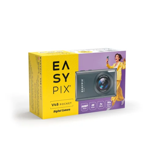 Kompaktný digitálny fotoaparát Easypix V48 Pocket Anthrazite - 5