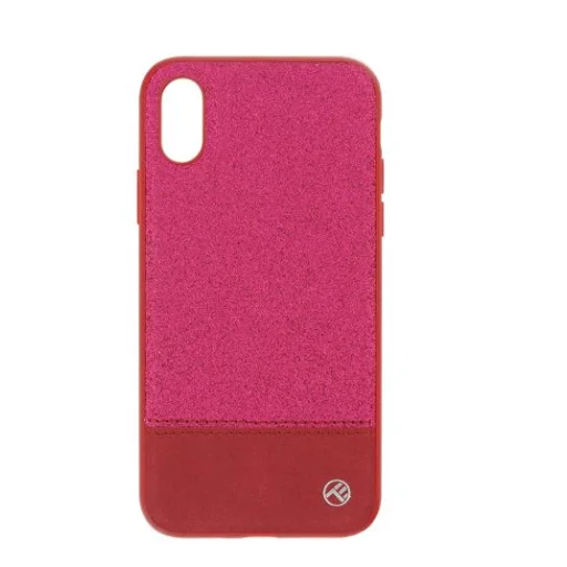 Tellur Cover Synthetic Leather Glitter II iPhone X/XS ružové puzdro - 1