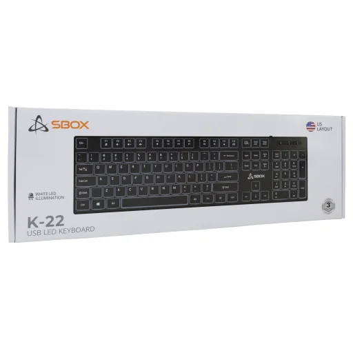 Sbox K-22 US čierna klávesnica - 6
