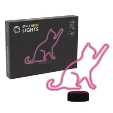 Manta SNL80PK LED lampa svetelná dekorácia v tvare mačky ružová