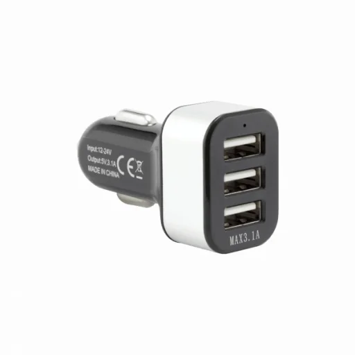 Sbox nabíjačka do auta CC-331B 3.1A čierna/sivá - 1