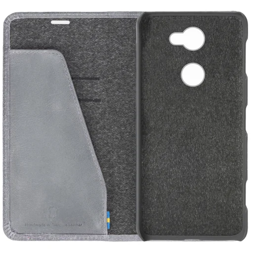 Krusell Sunne 2 Card Foliowallet Sony Xperia L2 vintage sivé flipové puzdro - 3