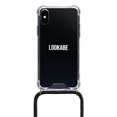 Lookabe Necklace iPhone X/Xs zlato-čierne puzdro so šnúrkou na krk