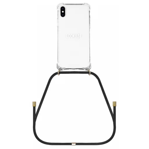 Lookabe Necklace iPhone X/Xs zlato-čierne puzdro so šnúrkou na krk - 3