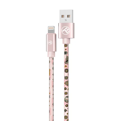 Tellur Graffiti USB–Lightning kábel 3A 1 m ružový - 1