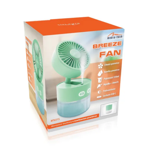 Media-Tech MT6515 Breeze Fan stolný ventilátor a zvlhčovač - 7