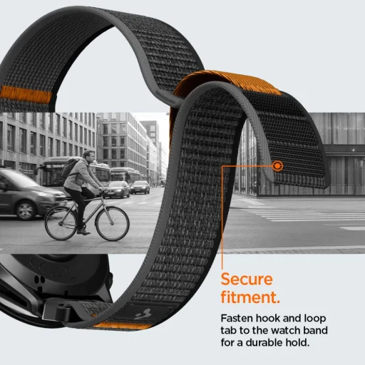 Spigen Athlex Air Garmin QuickFit 22 mm aktívny čierno-oranžový remienok - 5