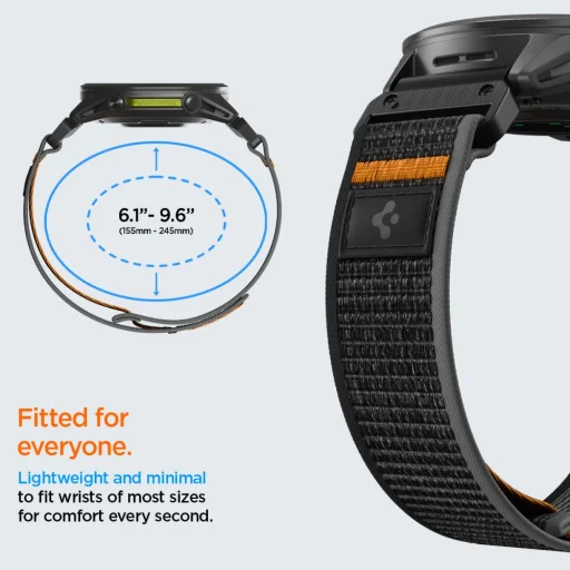 Spigen Athlex Air Garmin QuickFit 22 mm aktívny čierno-oranžový remienok - 7