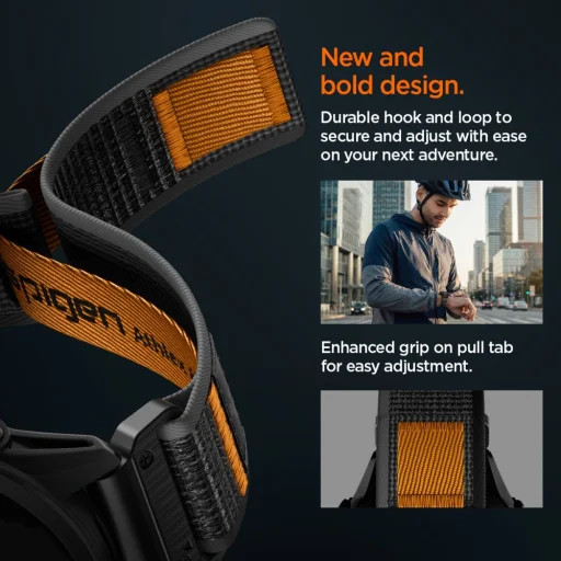 Spigen Athlex Air Garmin QuickFit 22 mm aktívny čierno-oranžový remienok - 9