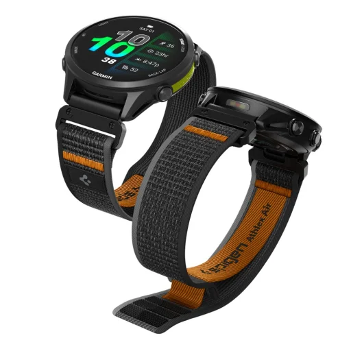 Spigen Athlex Air Garmin QuickFit 22 mm aktívny čierno-oranžový remienok - 1