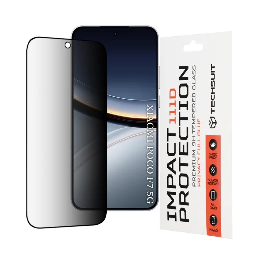 OnePlus Nord 6 Fekete Techsuit - 111D Privacy Full Glue üvegfólia - 1