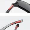 Techsuit - Cyklistické okuliare (9301) - na cyklistiku a outdoorové športové aktivity, s UV ochranou, unisex - Čierna / Modrá thumbnail