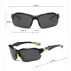 Techsuit - Cyklistické okuliare (9301) - na cyklistiku a outdoorové športové aktivity, s UV ochranou, unisex - Čierna / Modrá thumbnail