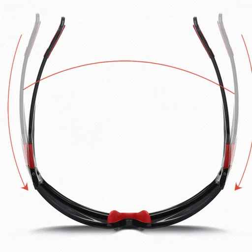 Techsuit - Cyklistické okuliare (9301) - na cyklistiku a outdoorové športové aktivity, s UV ochranou, unisex - Čierna / Modrá - 3