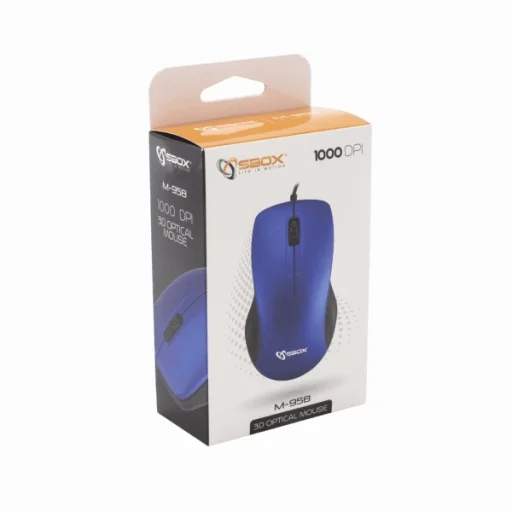 Sbox M-958BL Blue optikai egér - 4