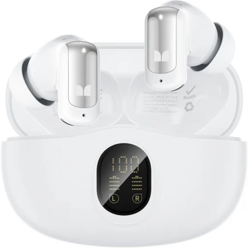 Monster N-Lite 217, biele bezdrôtové slúchadlá, bluetooth headset - 1