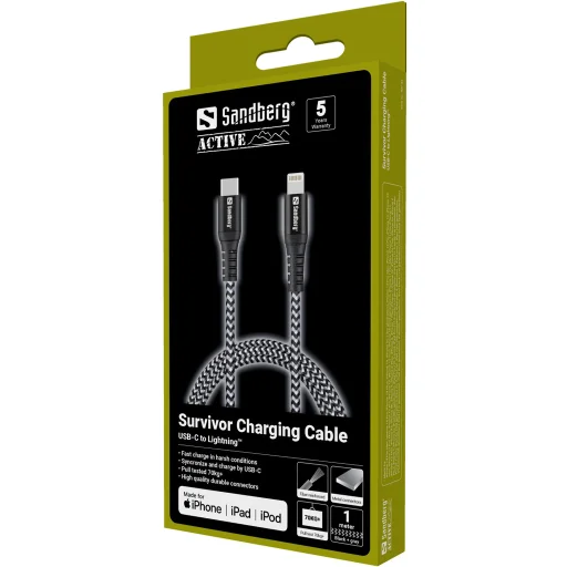 Sandberg 441-55 Survivor USB-C - Lightning kábel 1 m - 2