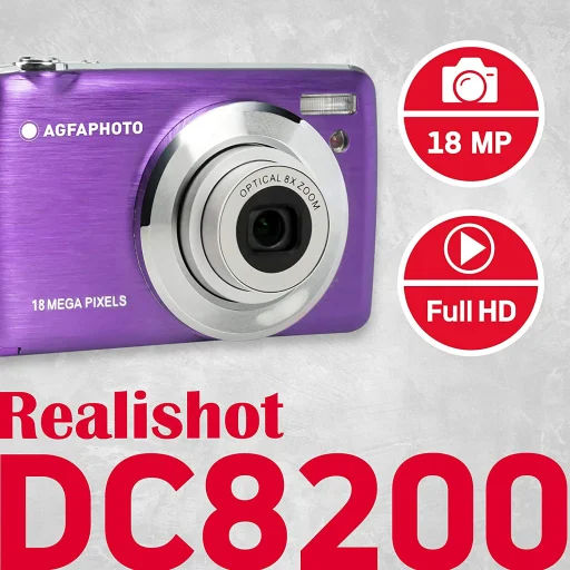 AgfaPhoto DC8200 lila digitális fényképezőgép - 2