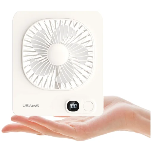 USAMS ZB363 magnetický stolný ventilátor modrý - 4