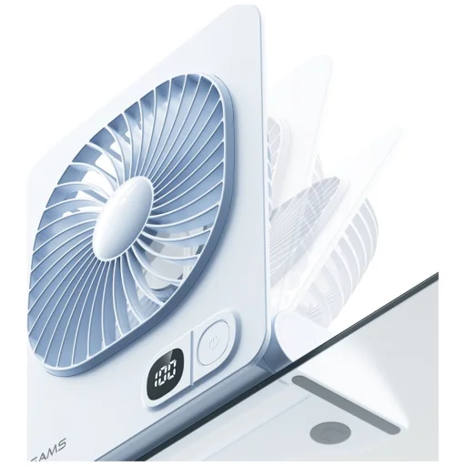 USAMS ZB363 magnetický stolný ventilátor modrý - 6