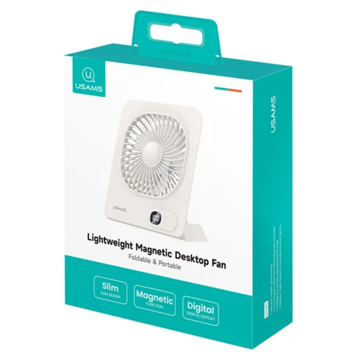 USAMS ZB363 magnetický stolový ventilátor biely - 7