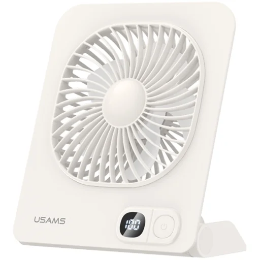 USAMS ZB363 magnetický stolový ventilátor biely - 1