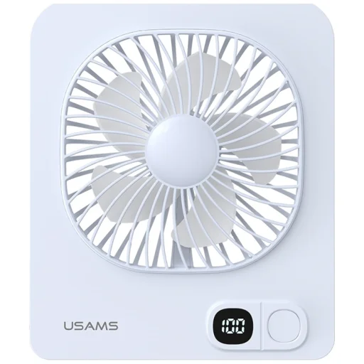 USAMS ZB363 magnetický stolný ventilátor modrý - 2