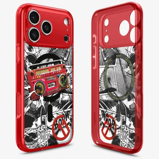iPhone 17 Pro Max Spigen C11 Series Blast Edition MagFit červené puzdro - 4