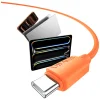 USAMS U98 60 W 3 A silikónový rýchlonabíjací USB-C - USB-C kábel oranžový thumbnail